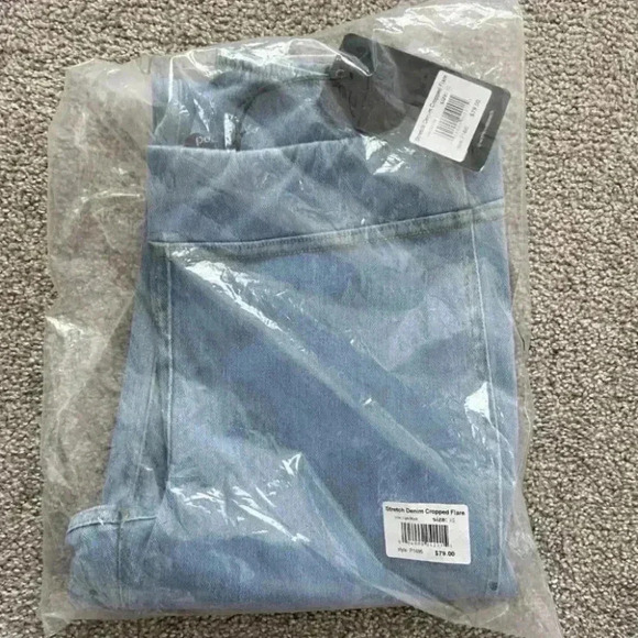 Peach: Stretch Denim Cropped Flare - Picture 6 of 7